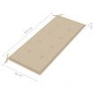Folding Garden Bench with Cushion 118 cm Bamboo