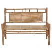 Garden Bench with Cushion 120 cm Bamboo