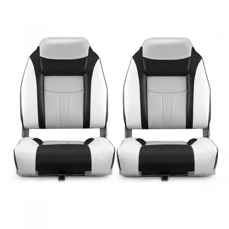 2X Fit Any Standard Pedestal Uv/Salt Resistant Boat Seat Chair Padded W/Thick Foam Foldable & Swivel