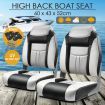 2X Fit Any Standard Pedestal Uv/Salt Resistant Boat Seat Chair Padded W/Thick Foam Foldable&Swivel