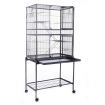 155Cm Large Stand Alone Wheeled Bird Cage Aviary W/2 Platform 4 Perche For Parrot Cockatiel Canary