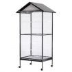 185Cm Apex Roof Stand Alone Large Wheeled Bird Cage Aviary W/4 Perche For Parrot,Cockatiel,Canary