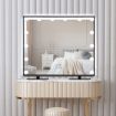 Warm Yellow/Natural/Cool White Light 14 Led Hollywood Makeup Vanity Mirror W/5X Magnify,Black Frame