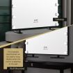 Warm Yellow/Natural/Cool White Light 14 Led Hollywood Makeup Vanity Mirror W/5X Magnify,Black Frame