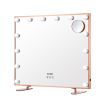 Warm Yellow/Natural/Cool White Light Hollywood Makeup Vanity Mirror,5X Magnify,Rose Gold Frame