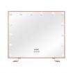 Warm Yellow/Natural/Cool White Light Hollywood Makeup Vanity Mirror,5X Magnify,Rose Gold Frame