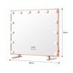 Warm Yellow/Natural/Cool White Light Hollywood Makeup Vanity Mirror,5X Magnify,Rose Gold Frame