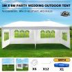 30-Guest 3X6M 90% Uv/Rain Block Wedding Gazebo Tent Party Canopy Marquee W/4 Detachable Wall,Window