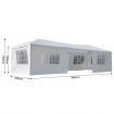 60-Guest 3X9M 90% Uv/Rain Block Wedding Gazebo Tent Party Canopy Marquee W/7 Detachable Wall,Window