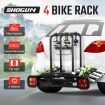 Car 4 Bike Rack Carrier Mount Holder W/ Tail Light,License Plate Frame,Flexible Titling Design