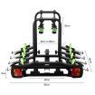 Car 4 Bike Rack Carrier Mount Holder W/ Tail Light,License Plate Frame,Flexible Titling Design