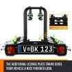 Car 4 Bike Rack Carrier Mount Holder W/ Tail Light,License Plate Frame,Flexible Titling Design