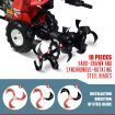 8Hp Electric Garden Cultivator Roto Tiller 35Cm Tilling Depth 70Cm Scope Churn Break Soil Easily