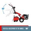 8Hp Electric Garden Cultivator Roto Tiller 35Cm Tilling Depth 70Cm Scope Churn Break Soil Easily