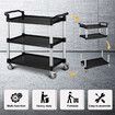 Portable Service Cart Kitchen Island Trolley Storage Rack Shelf Organizer 3 Tiers