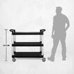 Portable Service Cart Kitchen Island Trolley Storage Rack Shelf Organizer 3 Tiers