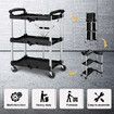 Kitchen Island Trolley Folding Service Cart Storage Rack Shelf Organiser 3 Tiers