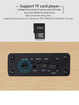 Wooden TV Soundbar Wireless Column Bluetooth Speaker Alarm Clock Subwoofer for Computer Speakers AUX