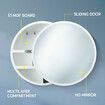 Mirrored Wall Bathroom Cabinet Round Mirror Cabinet Medicine Cabinet White