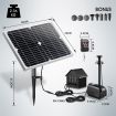 50W 6 Water Effects Garden Solar Foutain Water Pump W/Led Light For Pond,Birdbath,Waterfall,Pool