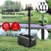 50W 6 Water Effects Garden Solar Foutain Water Pump W/Led Light For Pond,Birdbath,Waterfall,Pool