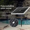 50W 6 Water Effects Garden Solar Foutain Water Pump W/Led Light For Pond,Birdbath,Waterfall,Pool