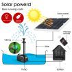 50W 6 Water Effects Garden Solar Foutain Water Pump W/Led Light For Pond,Birdbath,Waterfall,Pool