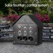 50W 6 Water Effects Garden Solar Foutain Water Pump W/Led Light For Pond,Birdbath,Waterfall,Pool