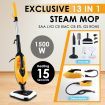 Effective Sterilization 1500W Steam Mop Cleaner W/Multi Nozzels For Kitchen,Bathroom,Car,Furniture