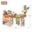 Kids Imagine Develop Toy-65Pcs Supermarket Pretend Play Set W/Good,Trolley,Scanner,Pos Machine,Etc.