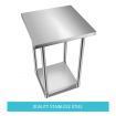 Galvanised Kitchen Prep Table Cater Work Table W/Adjustable Feet For Uneven Floor 61x61x90cm