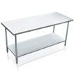 Stainless Kitchen Prep Table Cater Work Bench W/Adjustable Feet For Uneven Floor 152.4X61X90CM