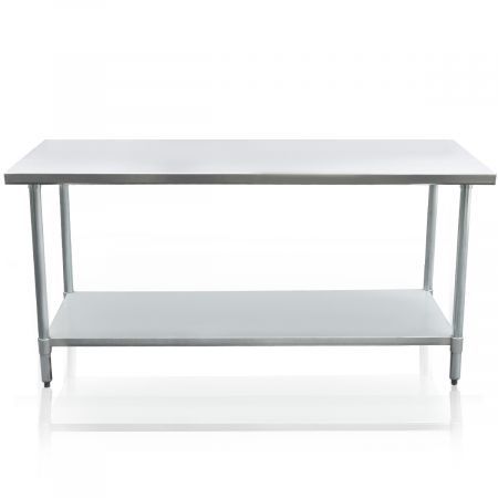 Stainless Kitchen Prep Table Cater Work Bench W/Adjustable Feet For Uneven Floor 152.4X61X90CM