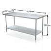 Stainless Kitchen Prep Table Cater Work Bench W/Adjustable Feet For Uneven Floor 152.4X61X90CM