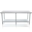 Stainless Kitchen Prep Table Cater Work Bench W/Adjustable Feet For Uneven Floor-213.4X76.2X90CM