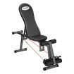 Home Gym Adjustable Weight Bench W/Stretch Elastic Rope For Chest Shoulder Presse,Crunche,Dumbbell