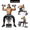 Home Gym Adjustable Weight Bench W/Stretch Elastic Rope For Chest Shoulder Presse,Crunche,Dumbbell