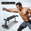 Home Gym Adjustable Weight Bench W/Stretch Elastic Rope For Chest Shoulder Presse,Crunche,Dumbbell