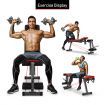 Home Gym Adjustable Weight Bench W/Stretch Elastic Rope For Chest Shoulder Presse,Crunche,Dumbbell