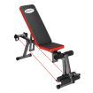 Home Gym Adjustable Weight Bench W/Stretch Elastic Rope For Chest Shoulder Presse,Crunche,Dumbbell