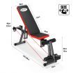 Home Gym Adjustable Weight Bench W/Stretch Elastic Rope For Chest Shoulder Presse,Crunche,Dumbbell