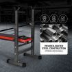 Foldable Weight Bench W/Barbell Rack Home Gym Station For Squat,Step-Up,Elevated Push-Up Etc.