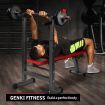 Foldable Weight Bench W/Barbell Rack Home Gym Station For Squat,Step-Up,Elevated Push-Up Etc.