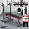 Foldable Weight Bench W/Barbell Rack Home Gym Station For Squat,Step-Up,Elevated Push-Up Etc.