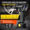 12V Instant Pump Up Car Motorcycle Bike Eletric Tyre Inflator W/Built In Led Light & Phone Charger