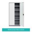 1.85M Lockable Metal File Cabinet Storage Cupboard W/4 Adjustable Shelf For School,Lab,Gym,Garage