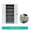 1.85M Lockable Metal File Cabinet Storage Cupboard W/4 Adjustable Shelf For School,Lab,Gym,Garage