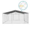 4X4X2.32M Walk In Dog Enclosure Kennel Pet Run House Chicken Coop Cage,Uv Block Roof Security Gate