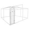 4X4X2.32M Walk In Dog Enclosure Kennel Pet Run House Chicken Coop Cage,Uv Block Roof Security Gate