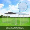 4X4X2.32M Walk In Dog Enclosure Kennel Pet Run House Chicken Coop Cage,Uv Block Roof Security Gate